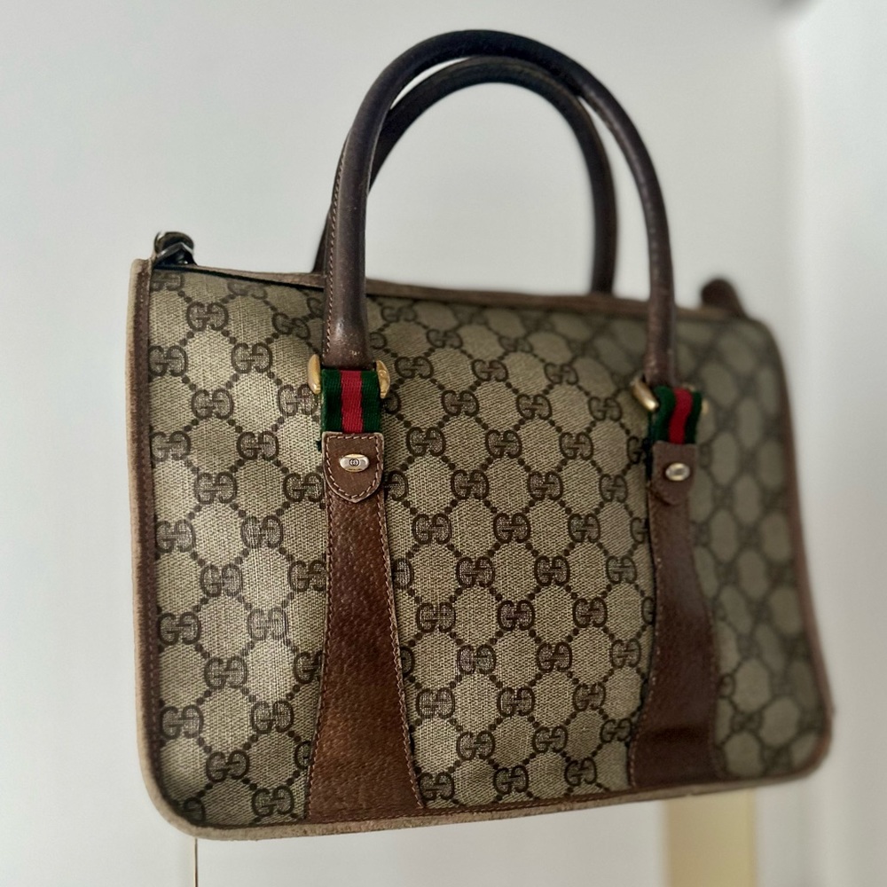 OFFERS!! Vintage Gucci Project Bag ! Gucci Top Handle Mini Boston Bag Beater - Picture 6 of 16